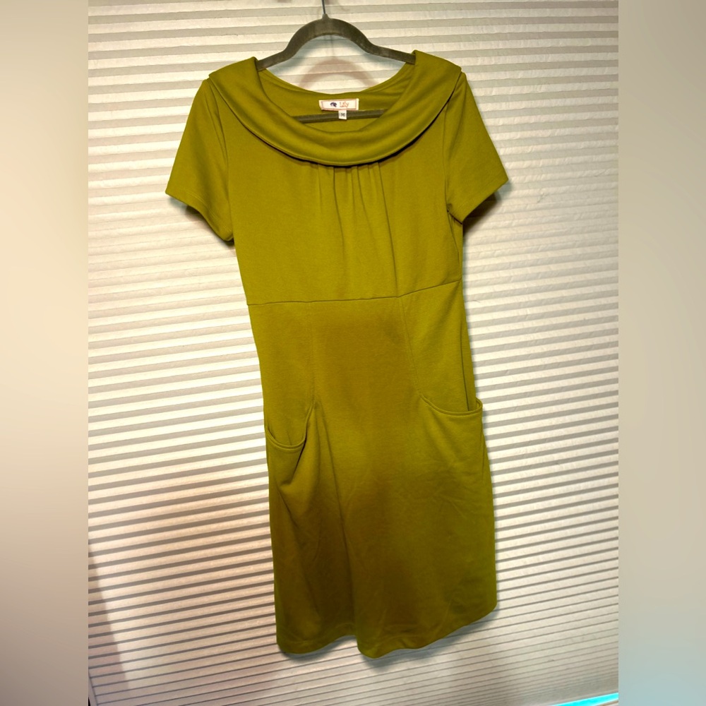 EUc Vintage Look Green Lily Dress Medium